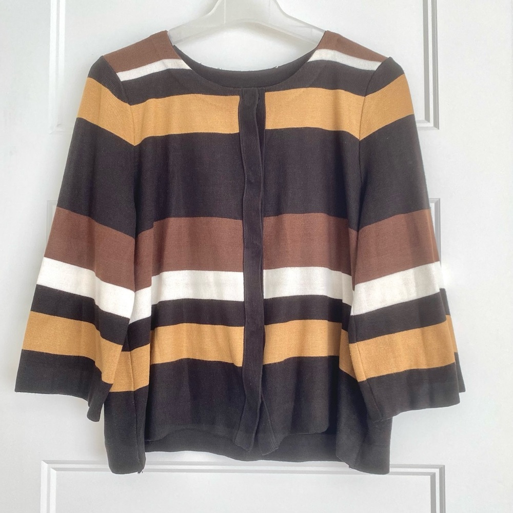 H&M Striped Wide Sleeve Cardigan Sweater Button Down Size Small
